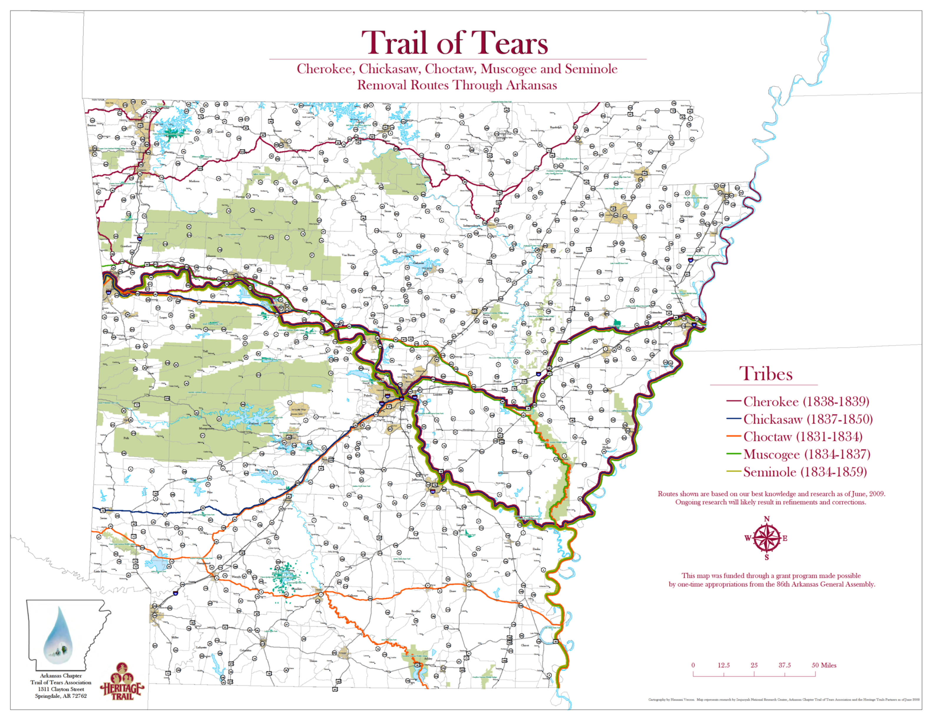 From The Carolinas To Oklahoma The History Of The Cherokee Nation Photo 1 AR TOT MAP 